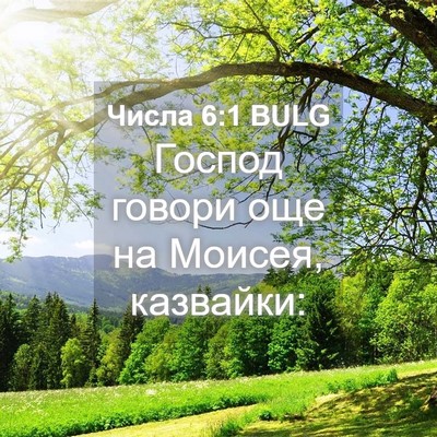 Picture 04 - Числа 6:1 BULG - Господ говори още на - Bible Verse Picture