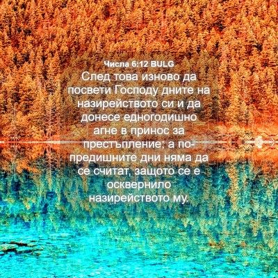 Picture 04 - Числа 6:12 BULG - След това изново да - Bible Verse Picture