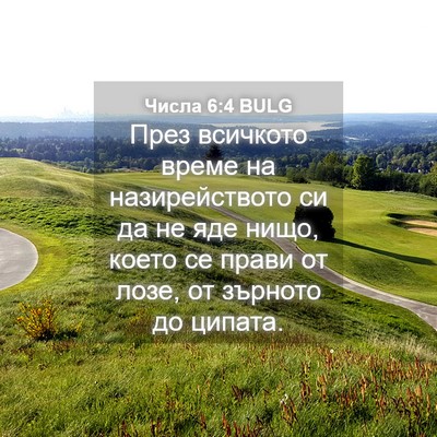 Picture 04 - Числа 6:4 BULG - През всичкото време на - Bible Verse Picture