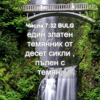 Picture 04 - Числа 7:32 BULG - един златен темянник от - Bible Verse Picture