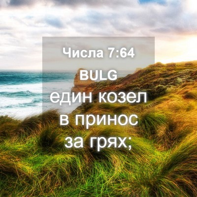 Picture 04 - Числа 7:64 BULG - един козел в принос за - Bible Verse Picture