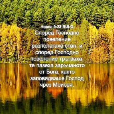 Picture 04 - Числа 9:23 BULG - Според Господно повеление - Bible Verse Picture