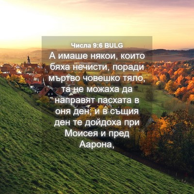 Picture 04 - Числа 9:6 BULG - А имаше някои, които бяха - Bible Verse Picture