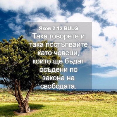 Picture 04 - Яков 2:12 BULG - Така говорете и така - Bible Verse Picture