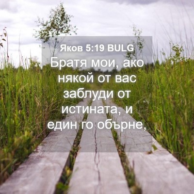 Picture 04 - Яков 5:19 BULG - Братя мои, ако някой от вас - Bible Verse Picture