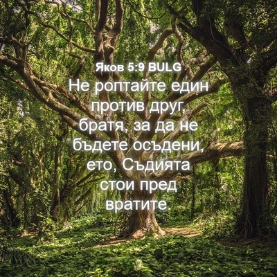 Picture 04 - Яков 5:9 BULG - Не роптайте един против - Bible Verse Picture