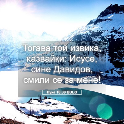 Лука 18:38 BULG - Тогава той извика,