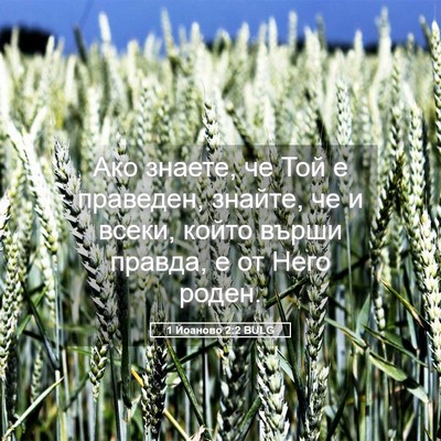 Picture 05 - 1 Йоаново 2:2 BULG - Ако знаете, че Той е - Bible Verse Picture