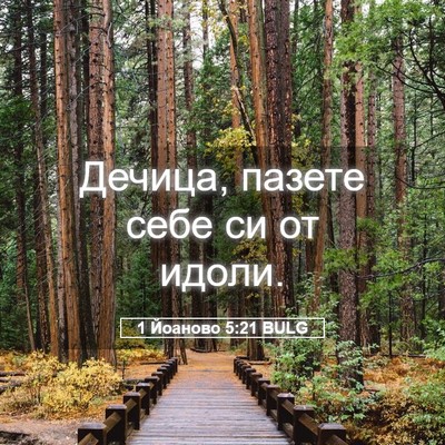 Picture 05 - 1 Йоаново 5:21 BULG - Дечица, пазете себе си от - Bible Verse Picture