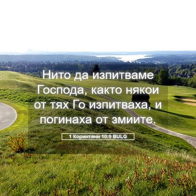 Picture 05 - 1 Коринтяни 10:9 BULG - Нито да изпитваме Господа, - Bible Verse Picture