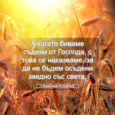 Picture 05 - 1 Коринтяни 11:32 BULG - А когато биваме съдени от - Bible Verse Picture