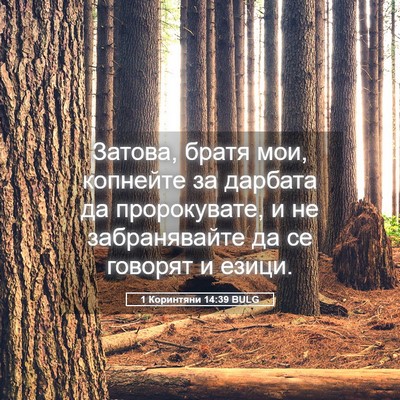 Picture 05 - 1 Коринтяни 14:39 BULG - Затова, братя мои, копнейте - Bible Verse Picture