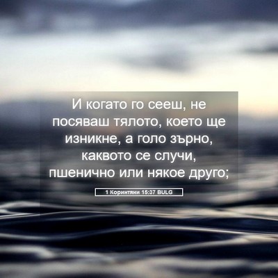 Picture 05 - 1 Коринтяни 15:37 BULG - И когато го сееш, не - Bible Verse Picture