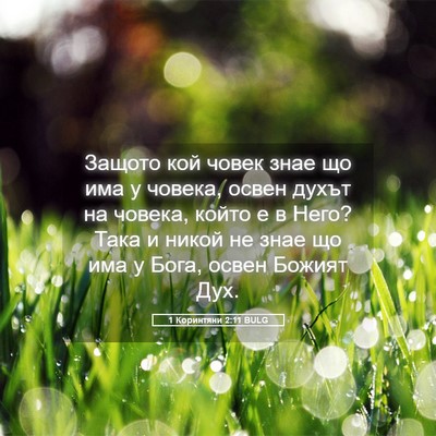 Picture 05 - 1 Коринтяни 2:11 BULG - Защото кой човек знае що - Bible Verse Picture