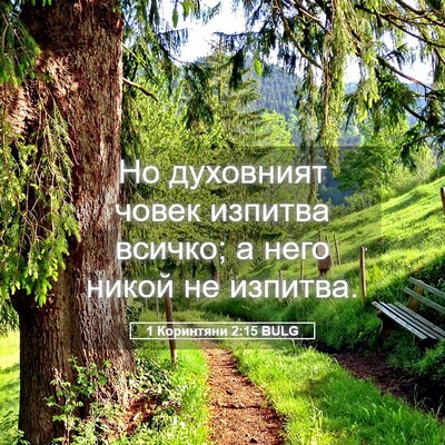 Picture 05 - 1 Коринтяни 2:15 BULG - Но духовният човек изпитва - Bible Verse Picture