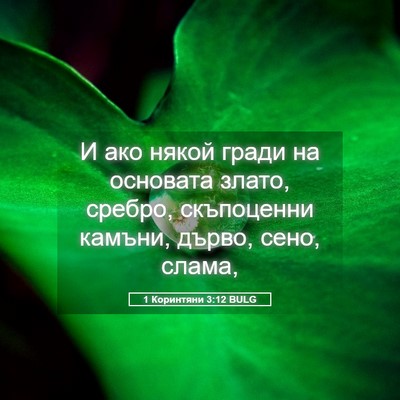 Picture 05 - 1 Коринтяни 3:12 BULG - И ако някой гради на - Bible Verse Picture