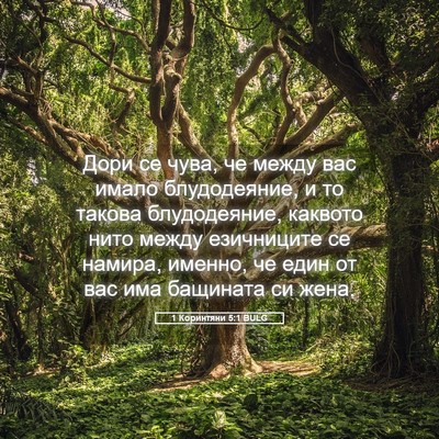 Picture 05 - 1 Коринтяни 5:1 BULG - Дори се чува, че между вас - Bible Verse Picture