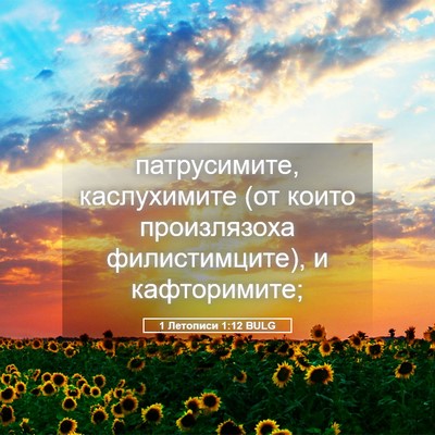 Picture 05 - 1 Летописи 1:12 BULG - патрусимите, каслухимите - Bible Verse Picture