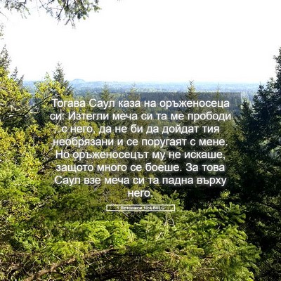 Picture 05 - 1 Летописи 10:4 BULG - Тогава Саул каза на - Bible Verse Picture