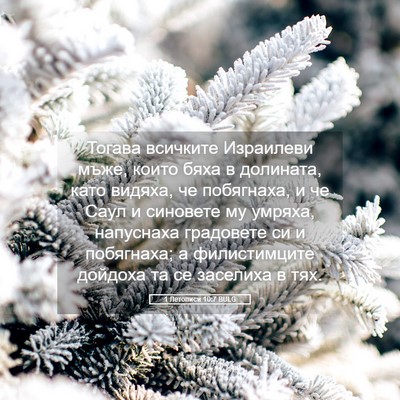 Picture 05 - 1 Летописи 10:7 BULG - Тогава всичките Израилеви - Bible Verse Picture