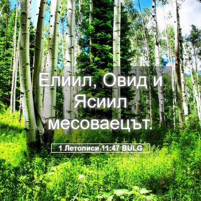 Picture 05 - 1 Летописи 11:47 BULG - Елиил, Овид и Ясиил - Bible Verse Picture