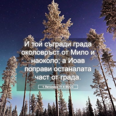 Picture 05 - 1 Летописи 11:8 BULG - И той съгради града - Bible Verse Picture