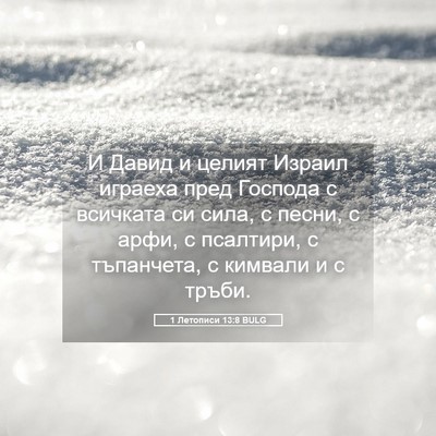 Picture 05 - 1 Летописи 13:8 BULG - И Давид и целият Израил - Bible Verse Picture