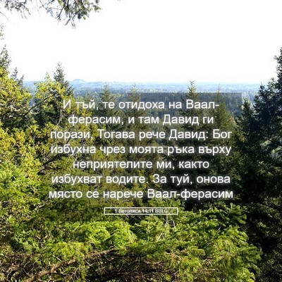 Picture 05 - 1 Летописи 14:11 BULG - И тъй, те отидоха на - Bible Verse Picture
