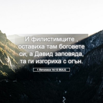 Picture 05 - 1 Летописи 14:12 BULG - И филистимците , оставиха - Bible Verse Picture