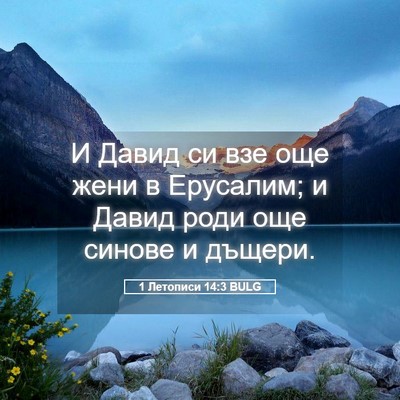Picture 05 - 1 Летописи 14:3 BULG - И Давид си взе още жени в - Bible Verse Picture