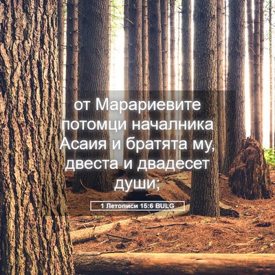 Picture 05 - 1 Летописи 15:6 BULG - от Марариевите потомци - Bible Verse Picture