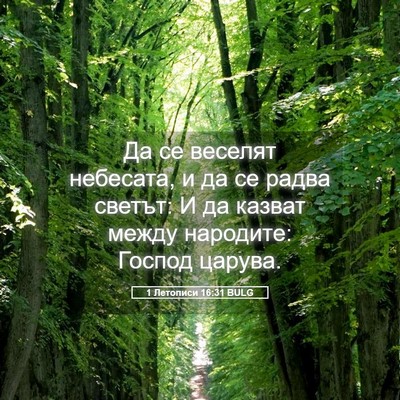 Picture 05 - 1 Летописи 16:31 BULG - Да се веселят небесата, и - Bible Verse Picture