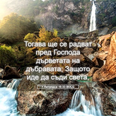 Picture 05 - 1 Летописи 16:33 BULG - Тогава ще се радват пред - Bible Verse Picture