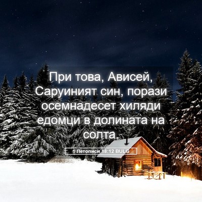 Picture 05 - 1 Летописи 18:12 BULG - При това, Ависей, Саруиният - Bible Verse Picture