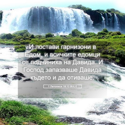 Picture 05 - 1 Летописи 18:13 BULG - И постави гарнизони в Едом, - Bible Verse Picture