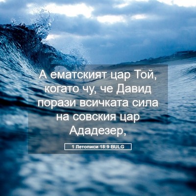 Picture 05 - 1 Летописи 18:9 BULG - А ематският цар Той, когато - Bible Verse Picture