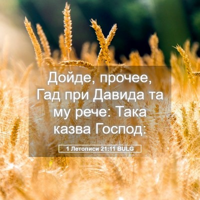 Picture 05 - 1 Летописи 21:11 BULG - Дойде, прочее, Гад при - Bible Verse Picture
