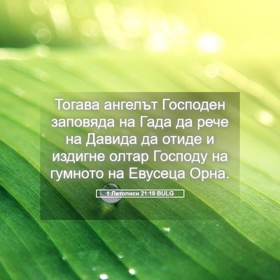 Picture 05 - 1 Летописи 21:18 BULG - Тогава ангелът Господен - Bible Verse Picture