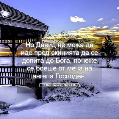 Picture 05 - 1 Летописи 21:30 BULG - Но Давид не можа да иде - Bible Verse Picture