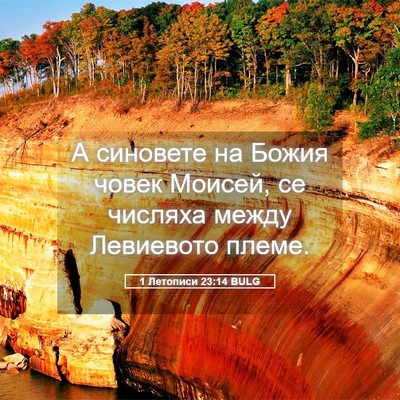 Picture 05 - 1 Летописи 23:14 BULG - А синовете на Божия човек - Bible Verse Picture