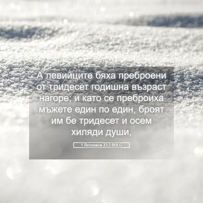 Picture 05 - 1 Летописи 23:3 BULG - А левийците бяха преброени - Bible Verse Picture