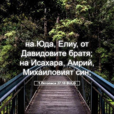 Picture 05 - 1 Летописи 27:18 BULG - на Юда, Елиу, от Давидовите - Bible Verse Picture