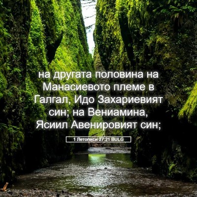 Picture 05 - 1 Летописи 27:21 BULG - на другата половина на - Bible Verse Picture