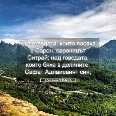 Picture 05 - 1 Летописи 27:29 BULG - над говедата, които пасяха - Bible Verse Picture