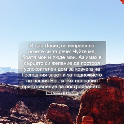 Picture 05 - 1 Летописи 28:2 BULG - И цар Давид се изправи на - Bible Verse Picture