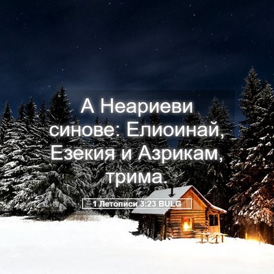 Picture 05 - 1 Летописи 3:23 BULG - А Неариеви синове: - Bible Verse Picture