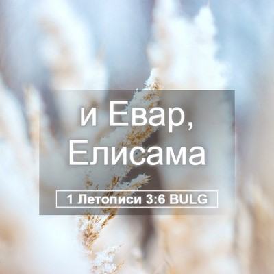 Picture 05 - 1 Летописи 3:6 BULG - и Евар, - Bible Verse Picture