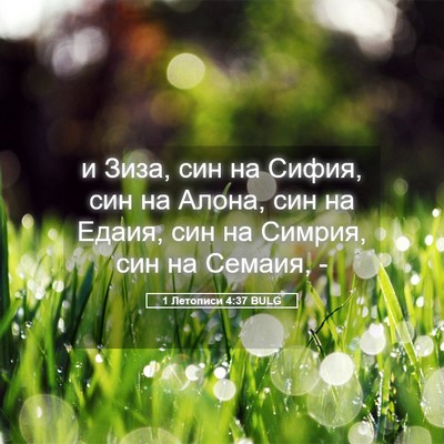 Picture 05 - 1 Летописи 4:37 BULG - и Зиза, син на Сифия, син на - Bible Verse Picture