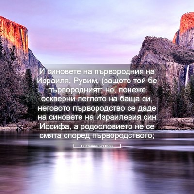 Picture 05 - 1 Летописи 5:1 BULG - И синовете на първородния - Bible Verse Picture
