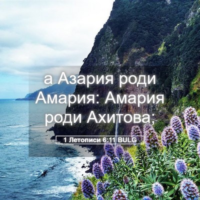 Picture 05 - 1 Летописи 6:11 BULG - а Азария роди Амария: - Bible Verse Picture